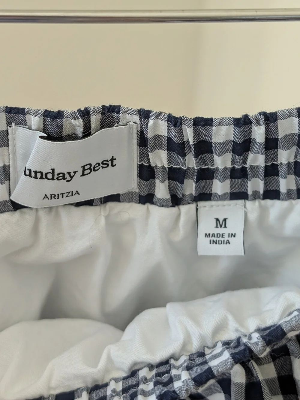 NEW Aritzia Sunday Best Low Rise Bubbly Gingham Poplin Mini Skirt - M